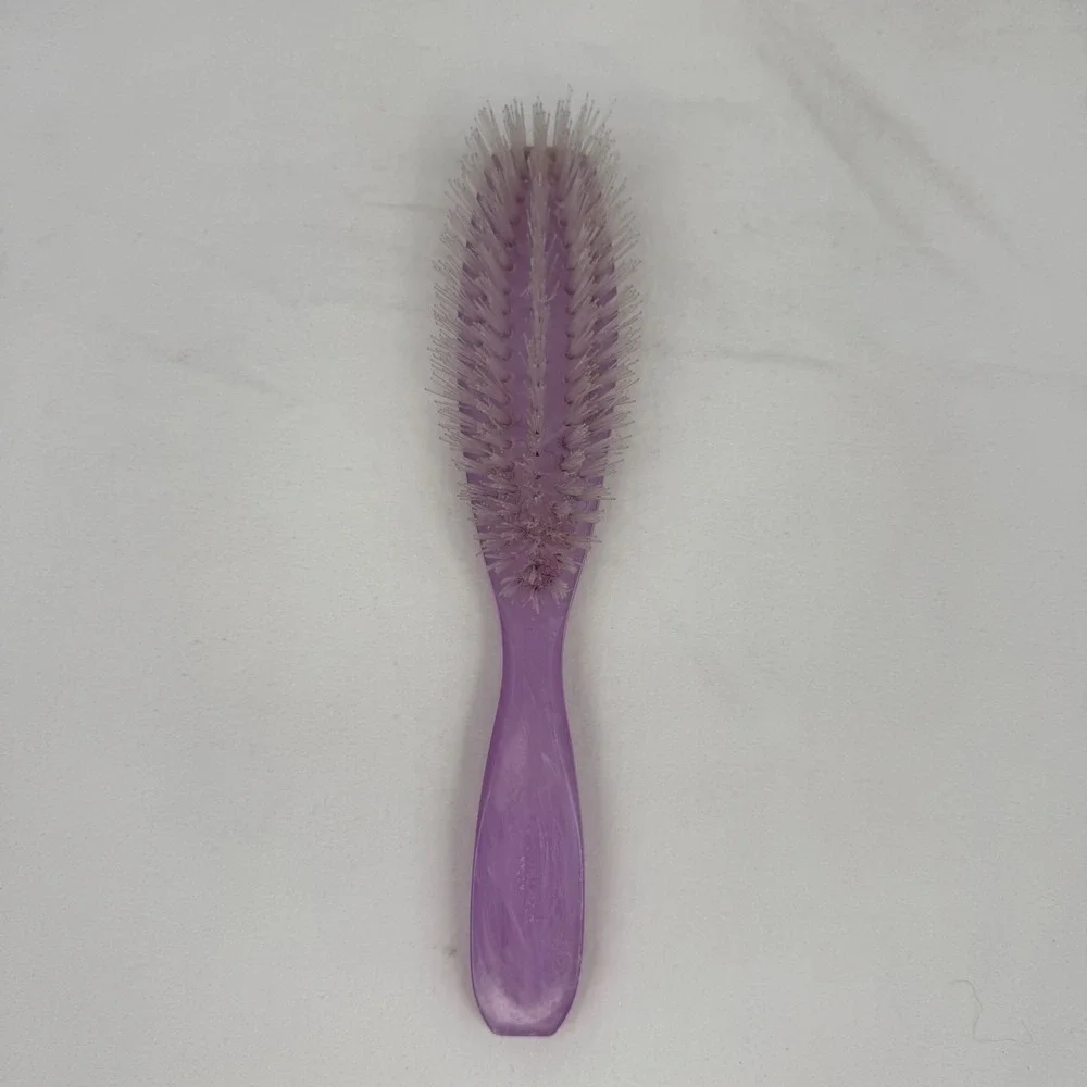 Genuine Vintage STANDARD Nylon Hair Brush Purple Marbled Pearlescent Mid Century